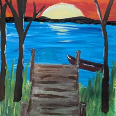 Lake Dock Painting