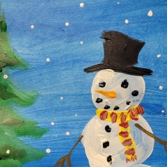 Snowman with Chiefs Scarf