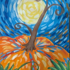 Van Gogh Pumpkin