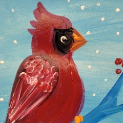 Winter Cardinal on a Branch
