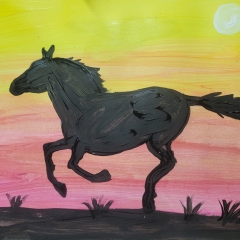 Stallion at Sunset